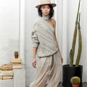 Laura Siegel Luxury One Shoulder Sweater Size Small
